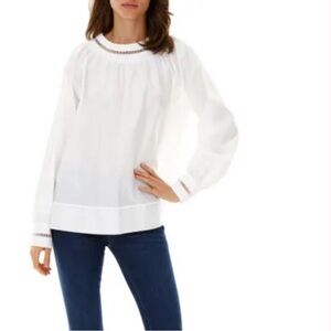 Harshman Anemone Lone Sleeve White Blouse